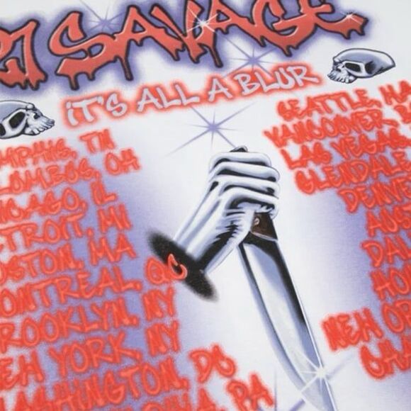 NEW Drake & 21 Savage Slaughter Gang It’s All A Blur 2023 Tour Merch T-Shirt - Picture 3 of 7